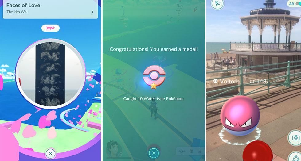 Pokémon Go gameplay screenshots