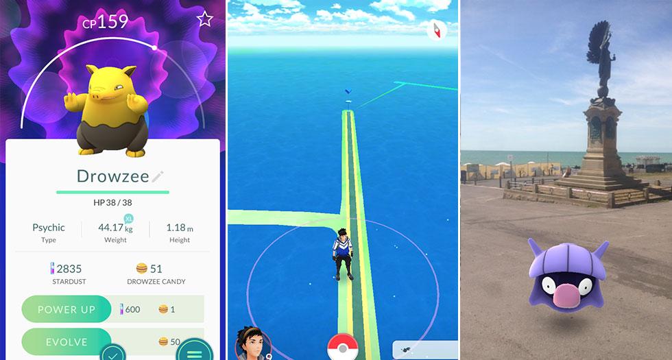 Pokémon Go gameplay screenshots