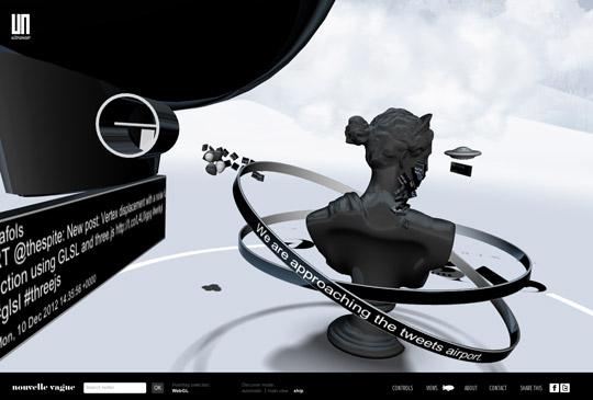 Nouvelle Vague by Ultranoir — 3D art driven by a Twitter feed