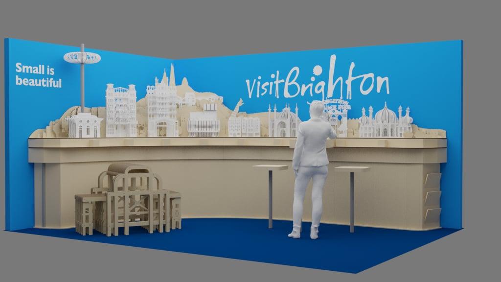 Small is Beautiful exhibition stand visualisation in 3D